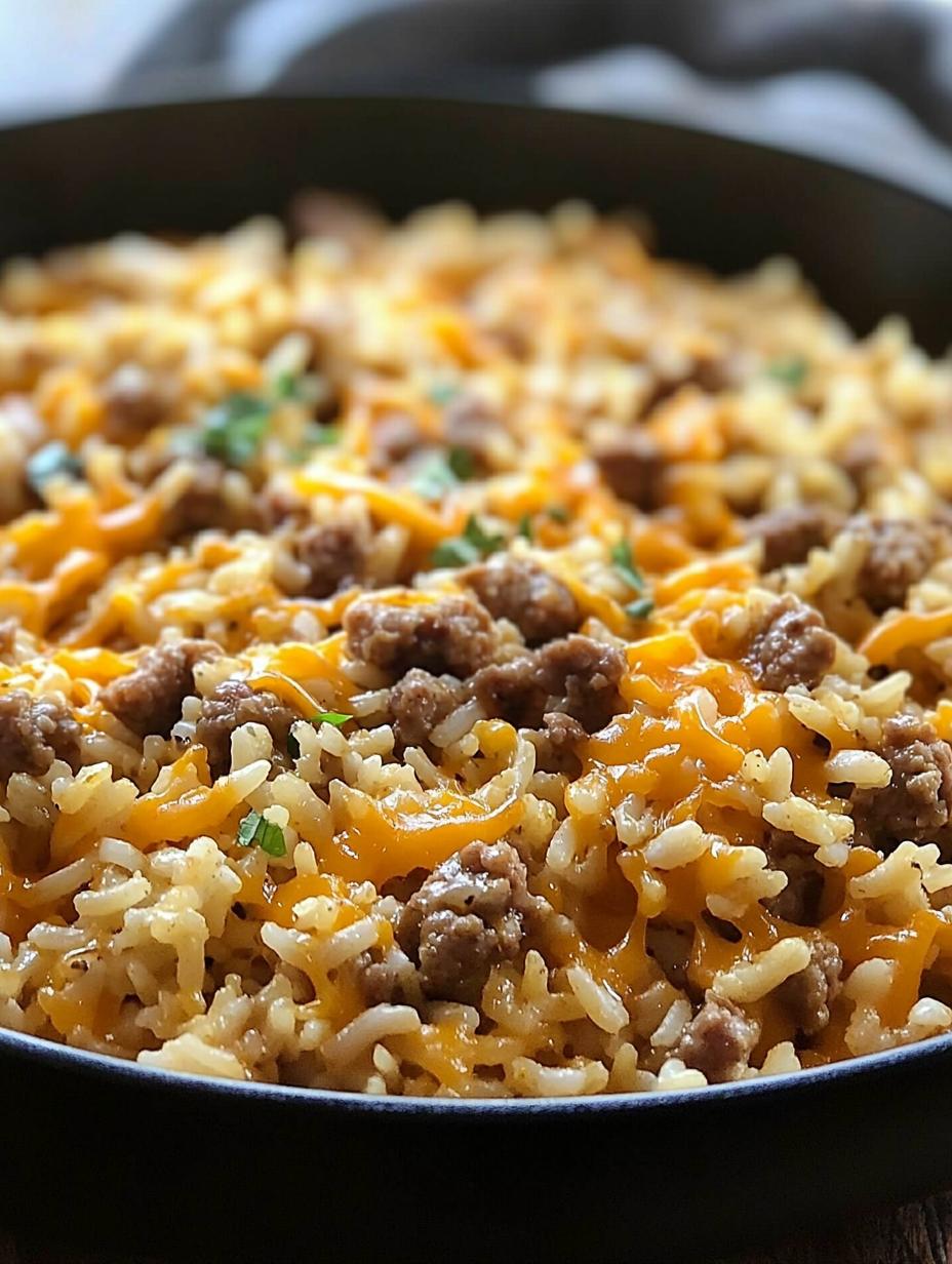 Cheesy Sausage and Rice