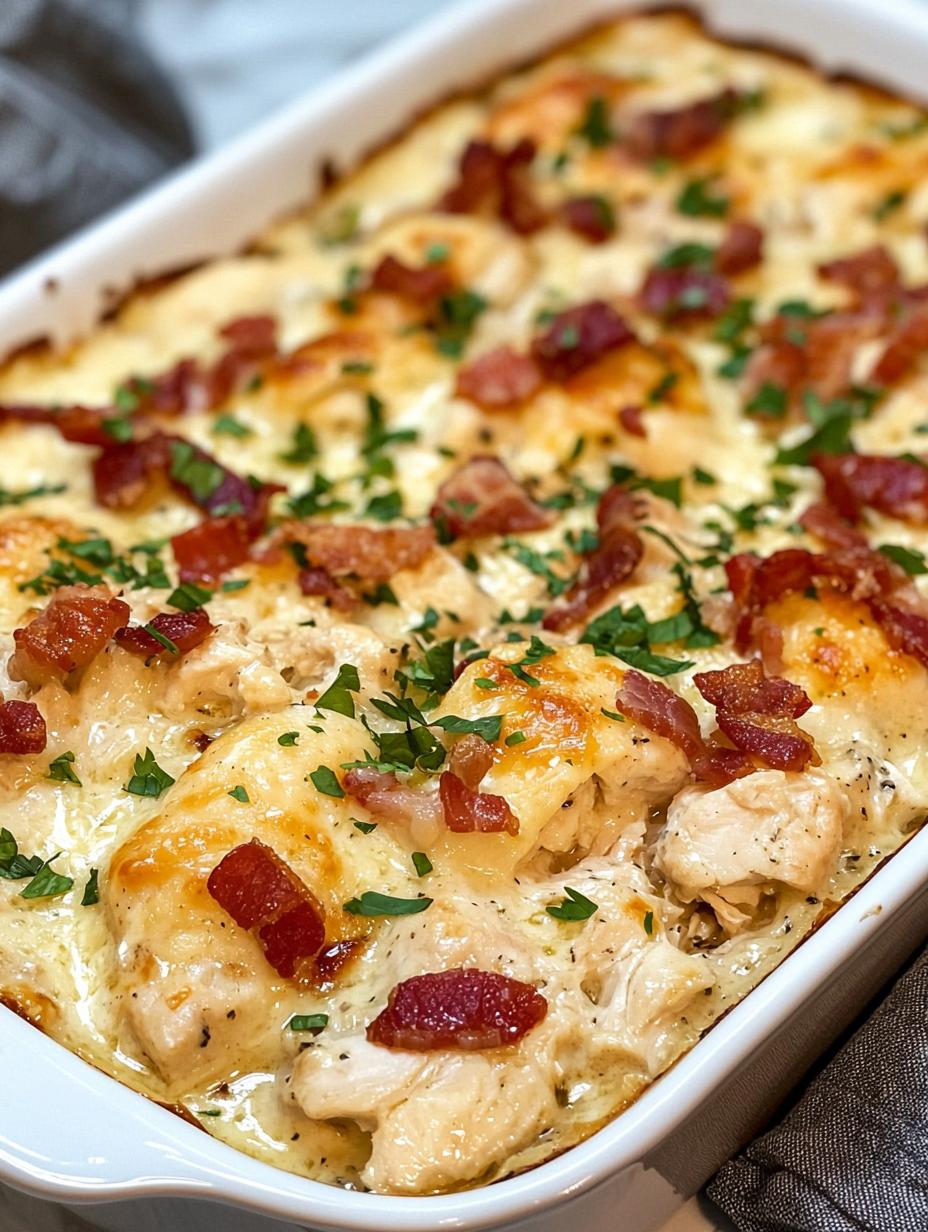 Chicken Bacon Ranch Casserole