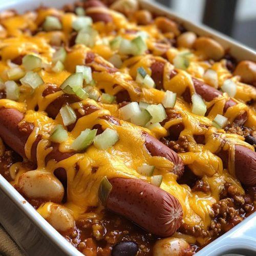 Chili Cheese Dog Casserole