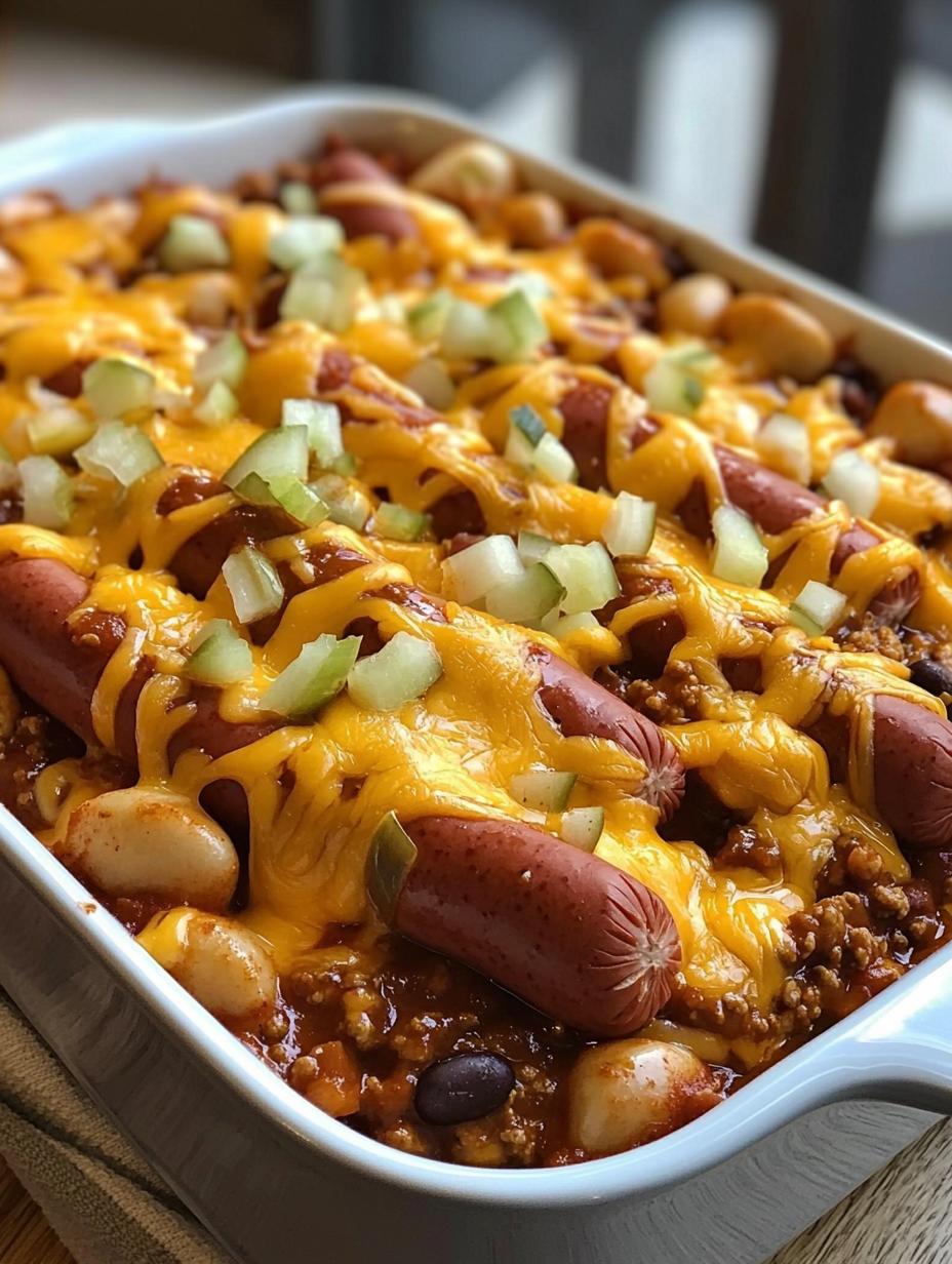 Chili Cheese Dog Casserole