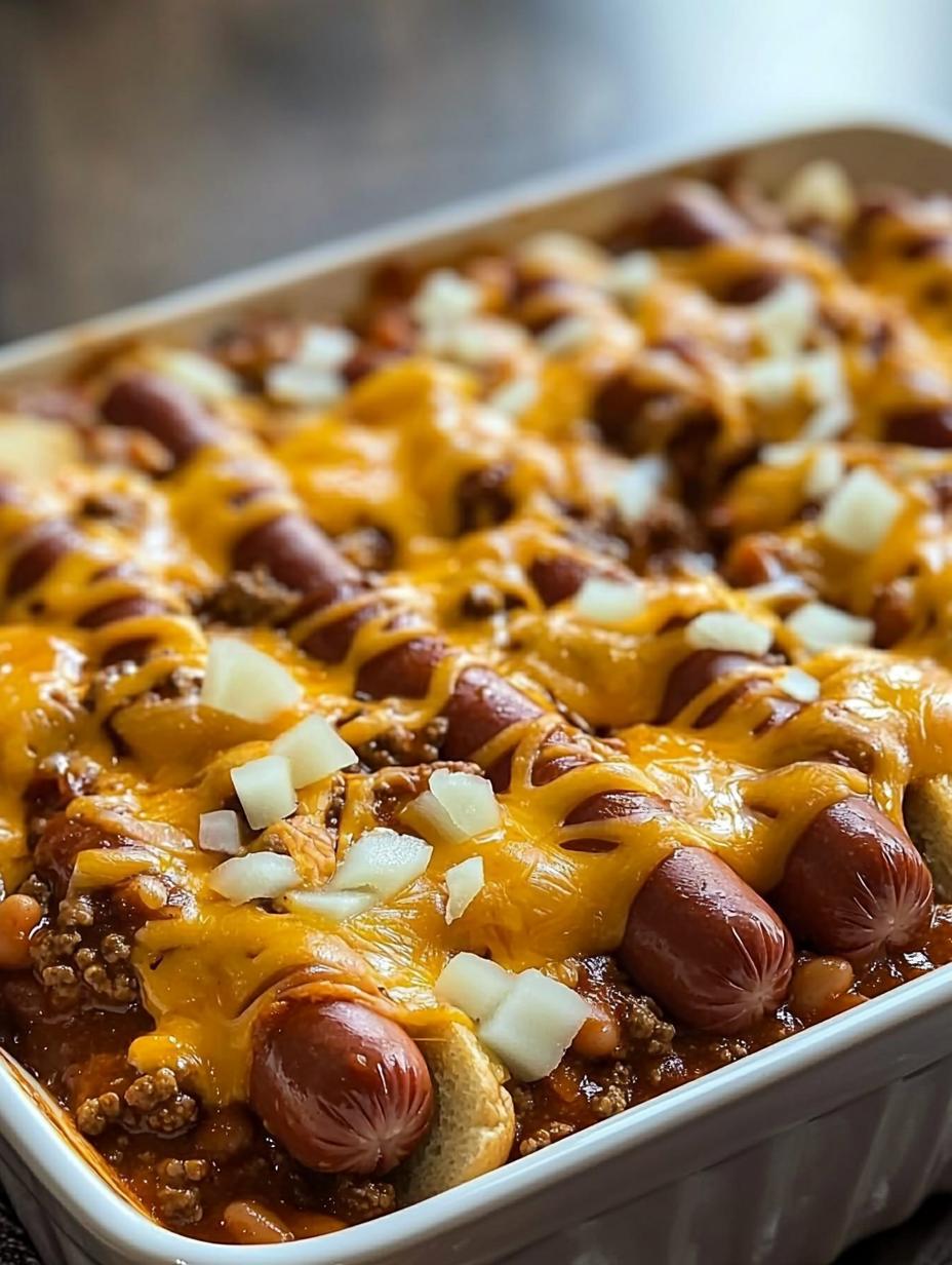 Chili Cheese Dog Casserole