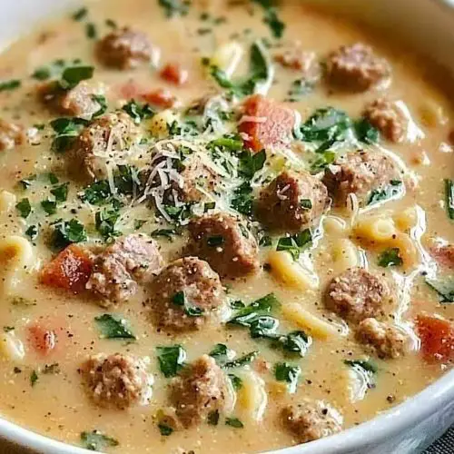 Creamy Parmesan Italian Sausage Soup