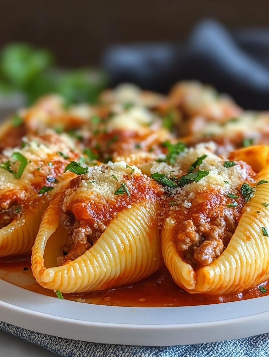 Creamy Ricotta Beef Stuffed Shells Pasta