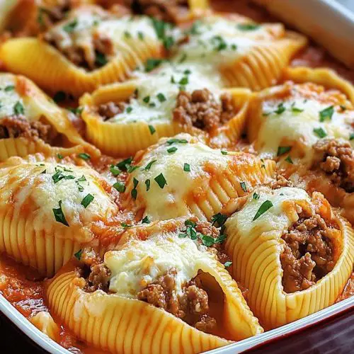 Creamy Ricotta Beef Stuffed Shells Pasta