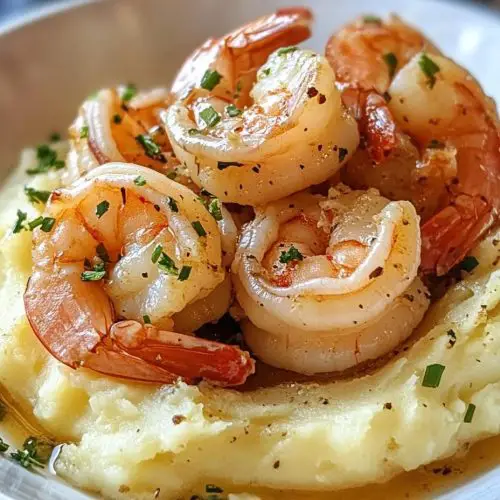 Garlic Butter Shrimp and Mashed Potatoes