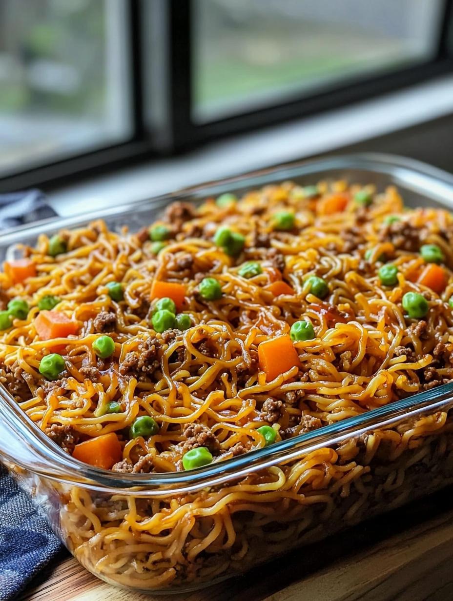 Ground Beef Chow Mein Casserole