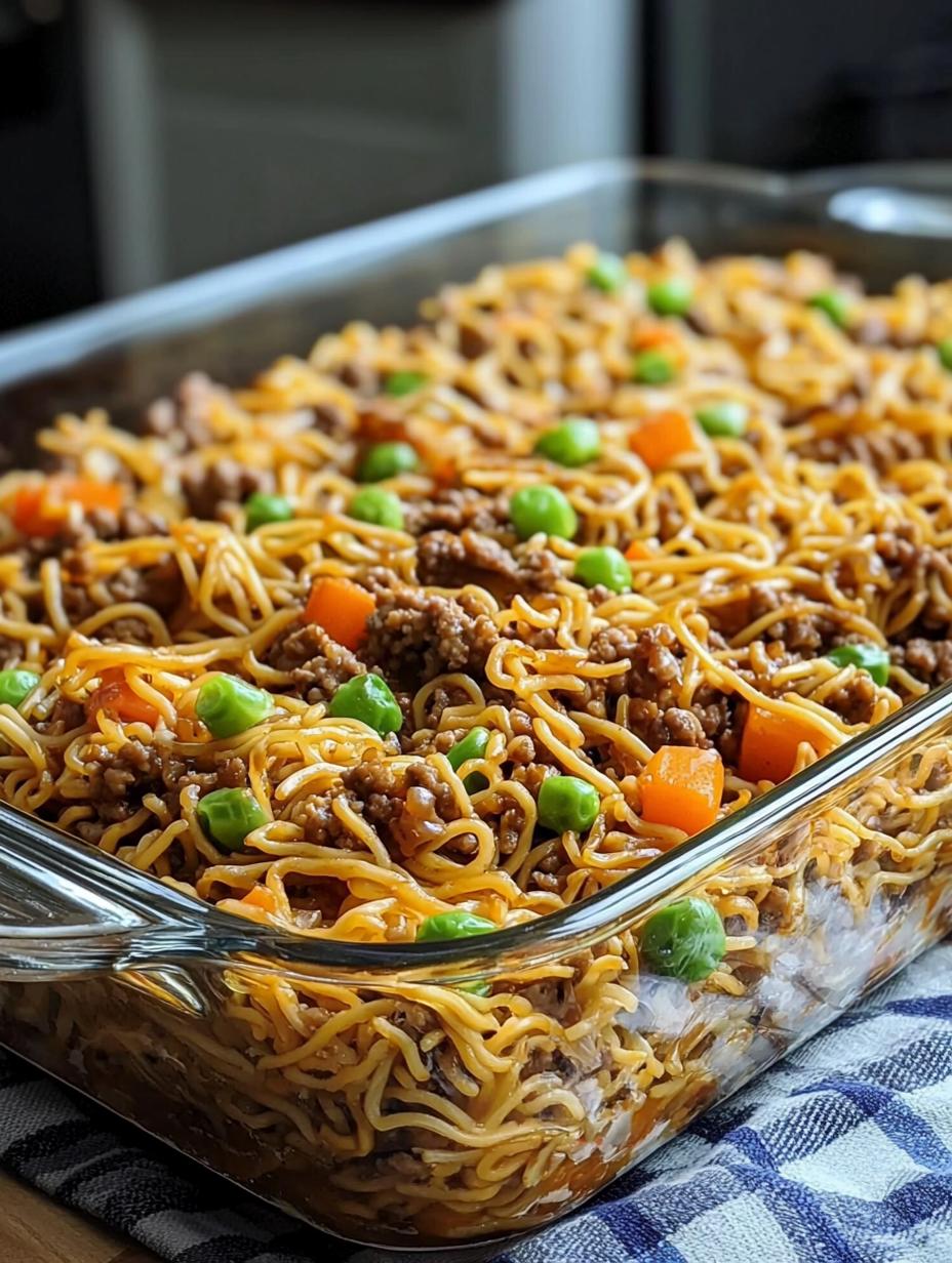 Ground Beef Chow Mein Casserole