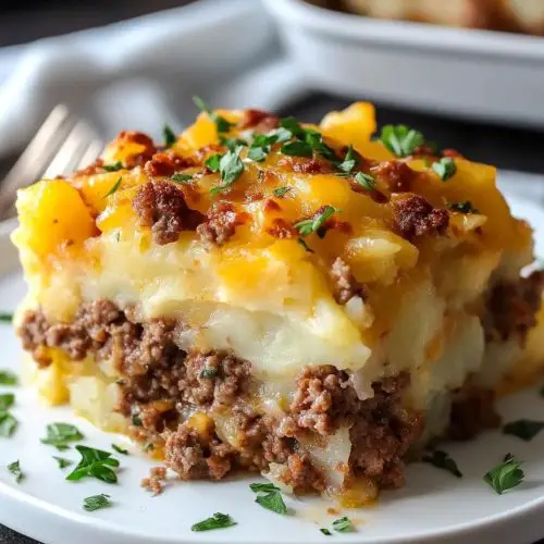 Loaded Potato and Meatloaf Casserole