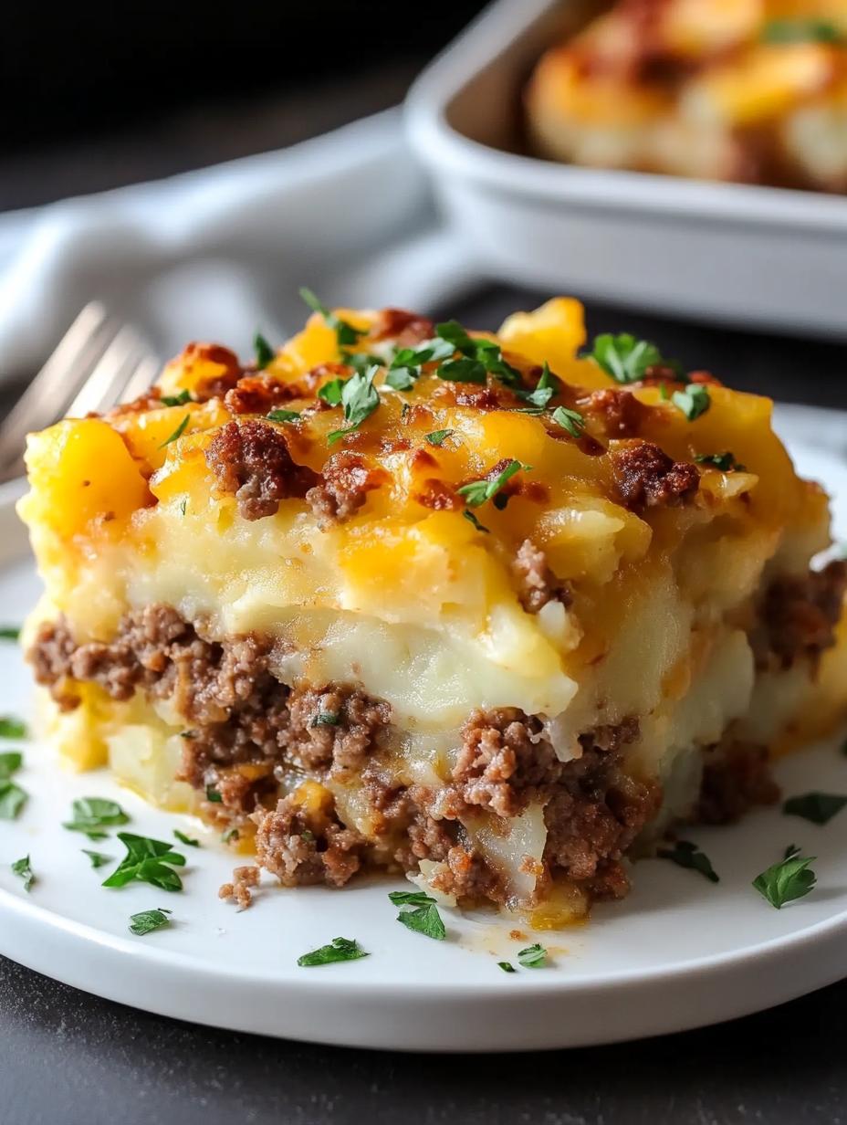 Loaded Potato and Meatloaf Casserole