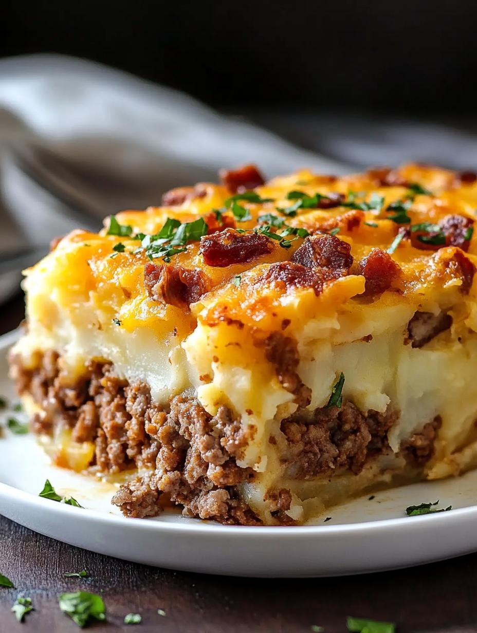 Loaded Potato and Meatloaf Casserole