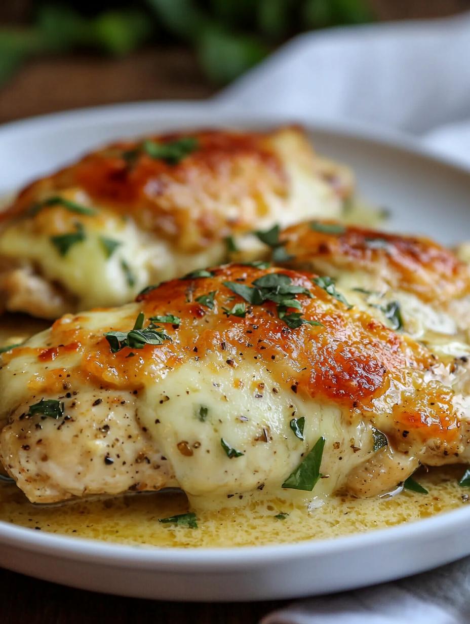 Slow Cooker Cheesy Mozzarella Chicken