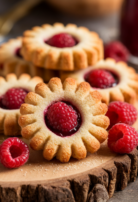 5 Ingredient Raspberry Thumbprint Cookies