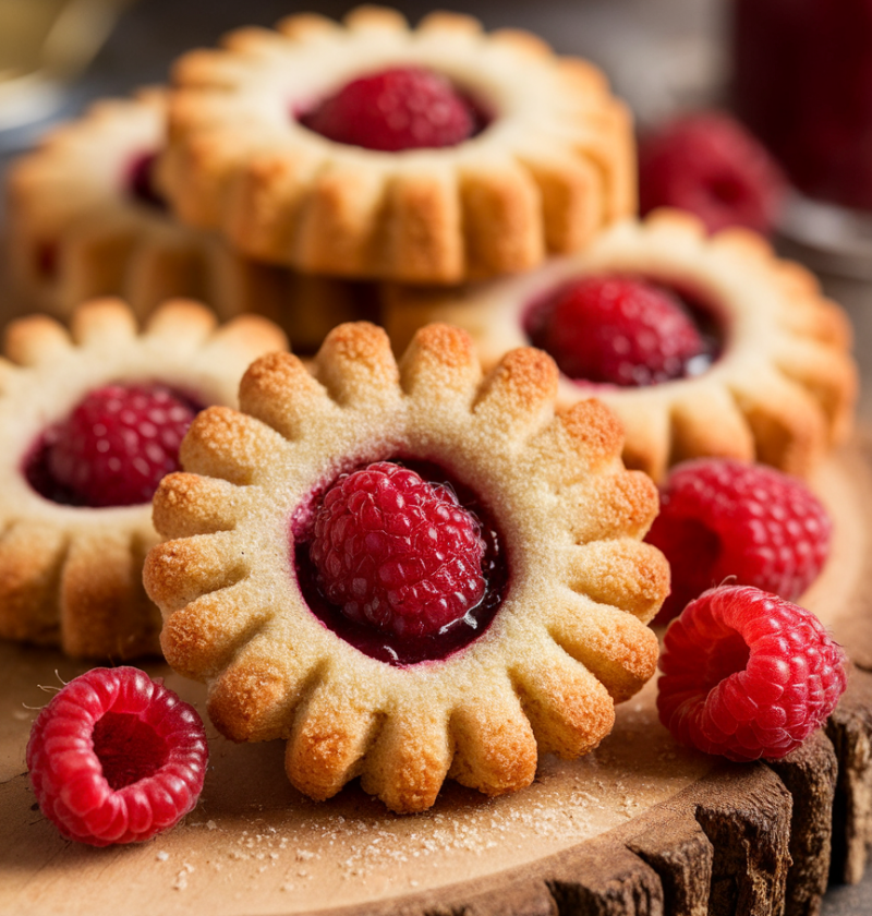 5 Ingredient Raspberry Thumbprint Cookies