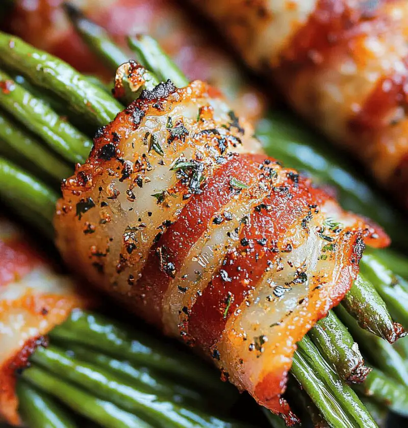 Bacon Wrapped Roasted Green Beans