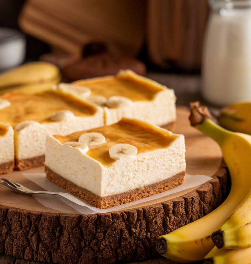 Banana Cream Cheesecake Bars