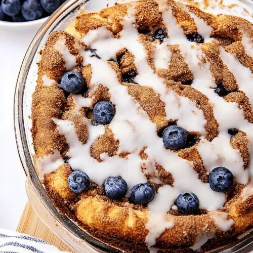 Blueberry Cinnamon Roll Cake