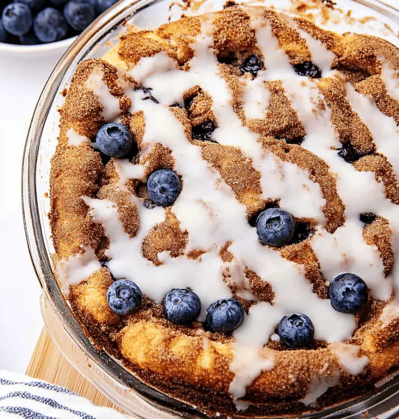 Blueberry Cinnamon Roll Cake