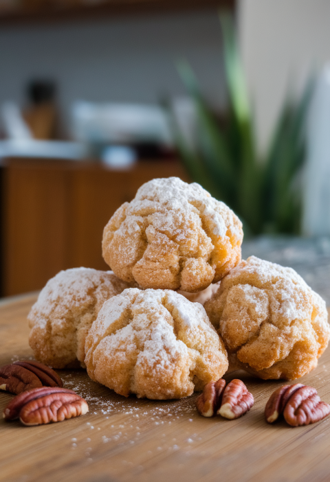 Buttery Pecan Snowball Cookies