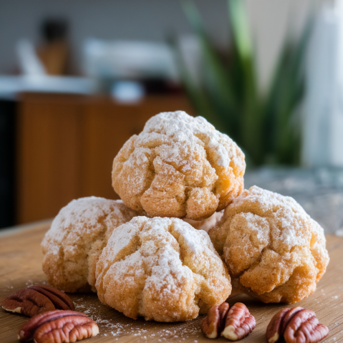 Buttery Pecan Snowball Cookies