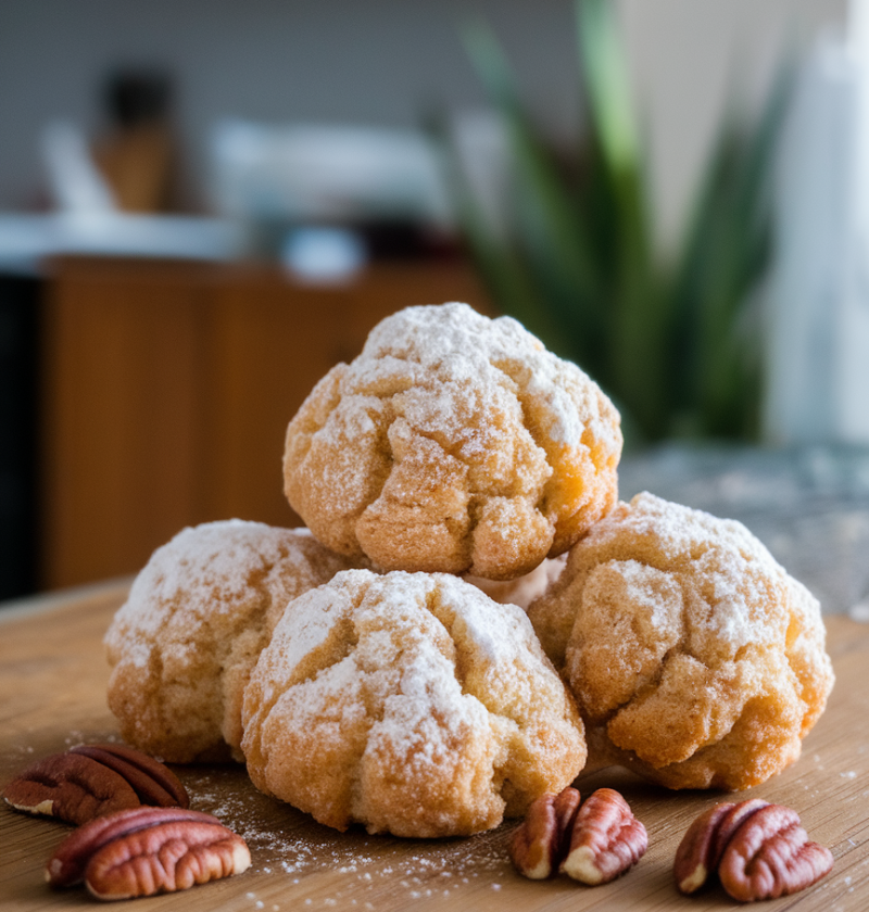 Buttery Pecan Snowball Cookies