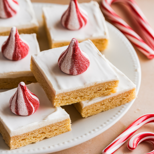 Candy Cane Kiss Sugar Cookie Bars
