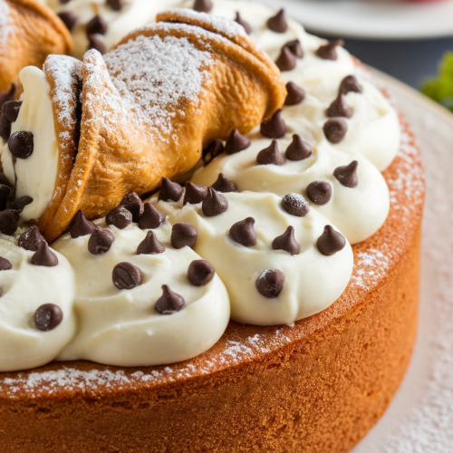 Cannoli Poke Cake