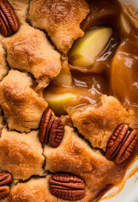 Caramel Apple Pecan Cobbler