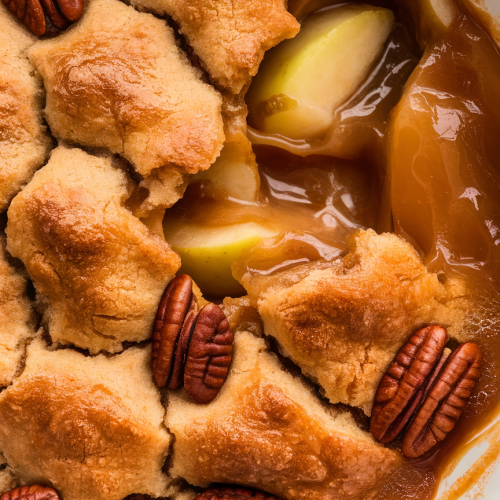 Caramel Apple Pecan Cobbler