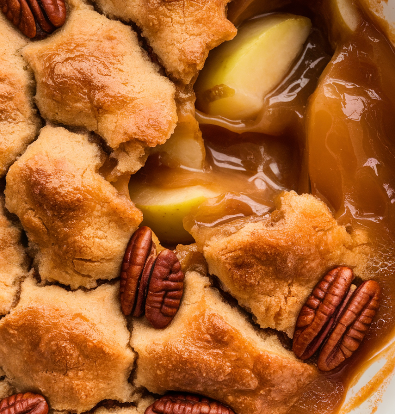 Caramel Apple Pecan Cobbler
