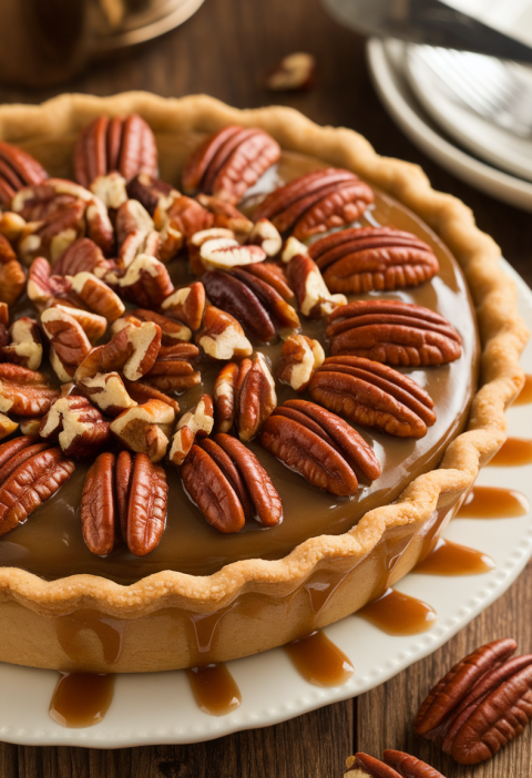 Caramel Pecan Delight Pie