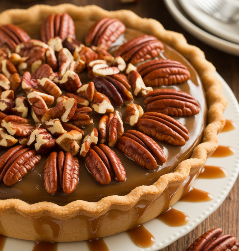 Caramel Pecan Delight Pie