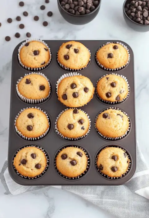 Chocolate Chip Cake Mix Muffins
