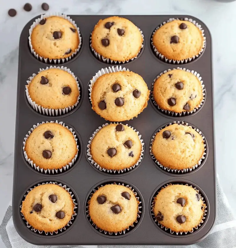 Chocolate Chip Cake Mix Muffins