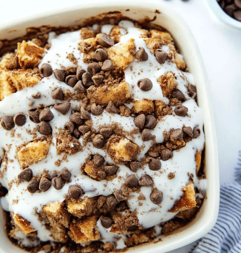 Chocolate Chip Cinnamon Roll Cake