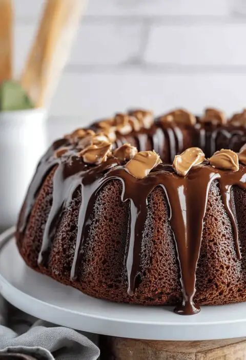 Chocolate Peanut Butter Bundt Cake
