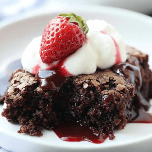Chocolate Strawberry Dump Cake