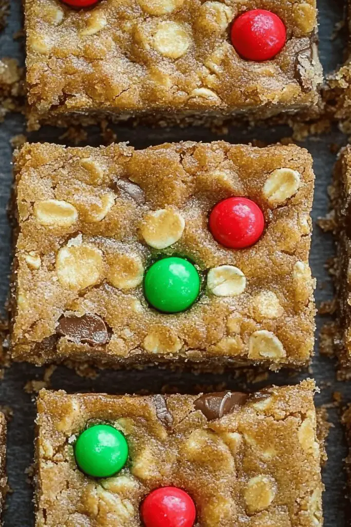 Christmas Oatmeal Cookie Bars