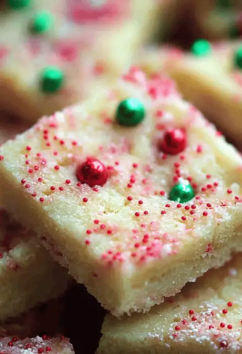 Christmas Shortbread Cookie Bars