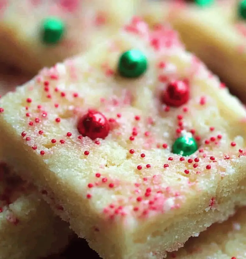 Christmas Shortbread Cookie Bars