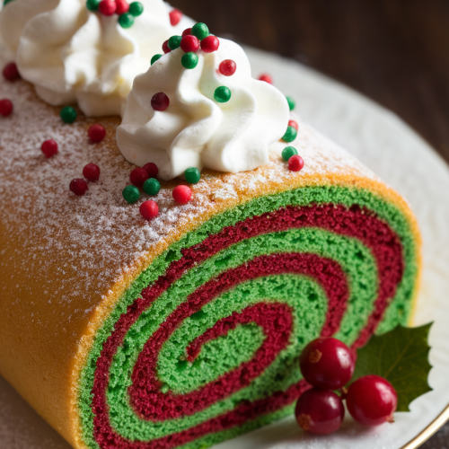 Christmas Vanilla Roll Cake