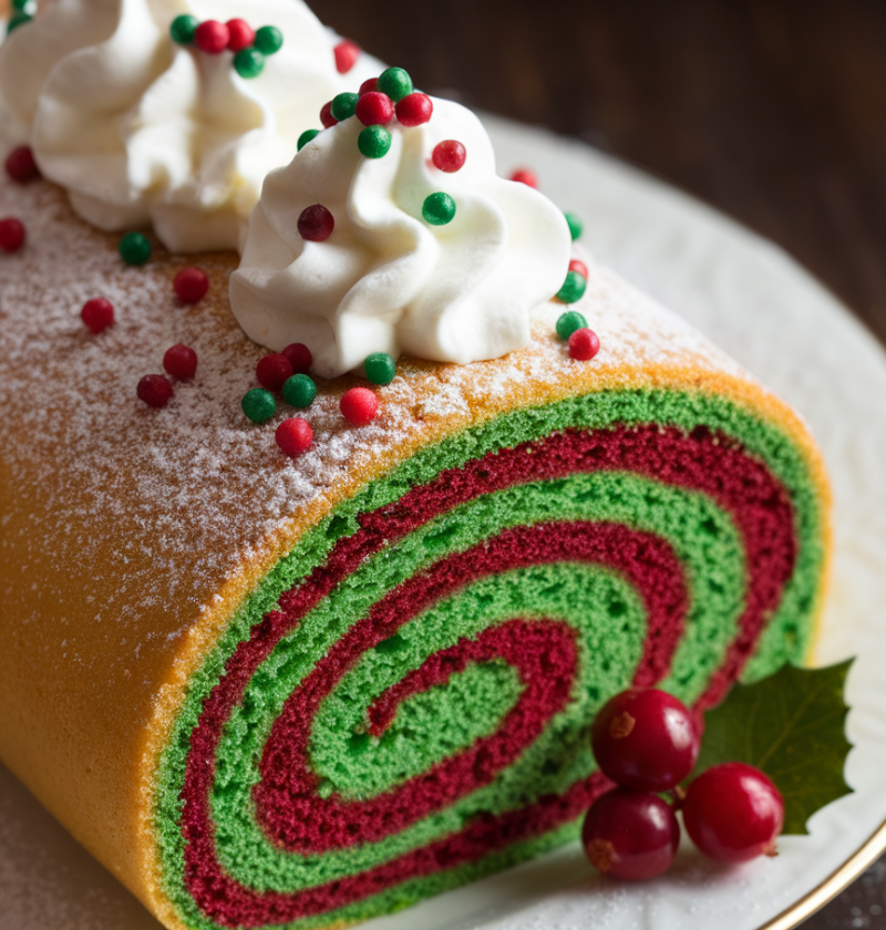 Christmas Vanilla Roll Cake
