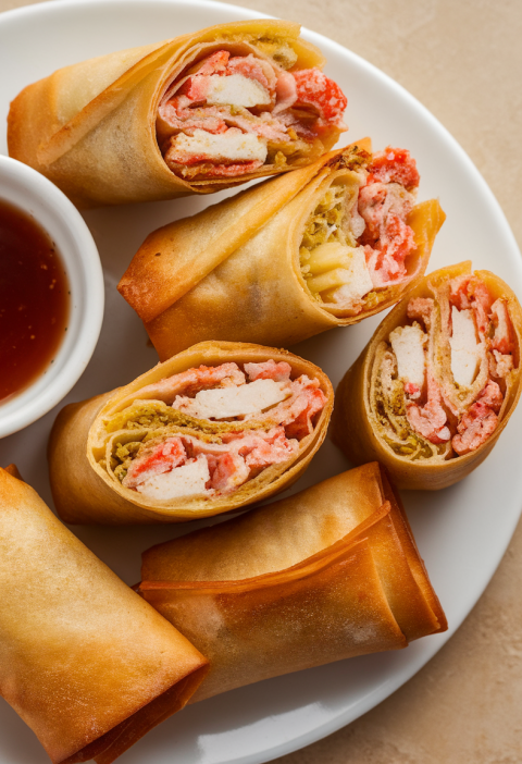 Crab Cake Egg Rolls