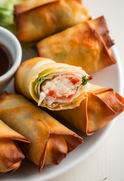 Crab Rangoon Egg Rolls