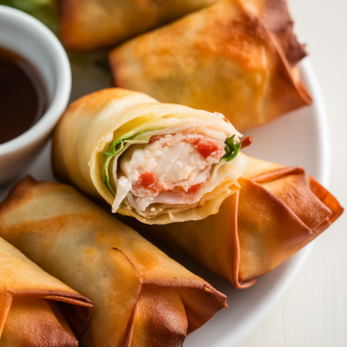 Crab Rangoon Egg Rolls