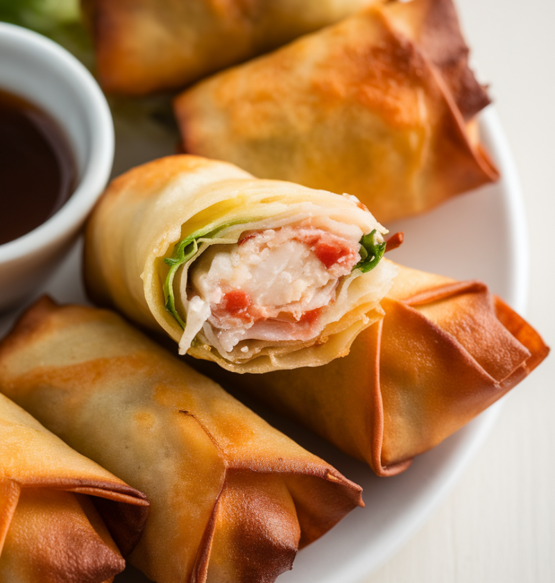 Crab Rangoon Egg Rolls