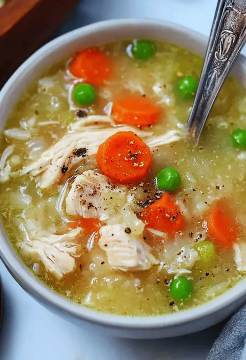 Crockpot Chicken And Rice Soup