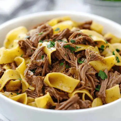Crockpot Mississippi Beef And Noodles
