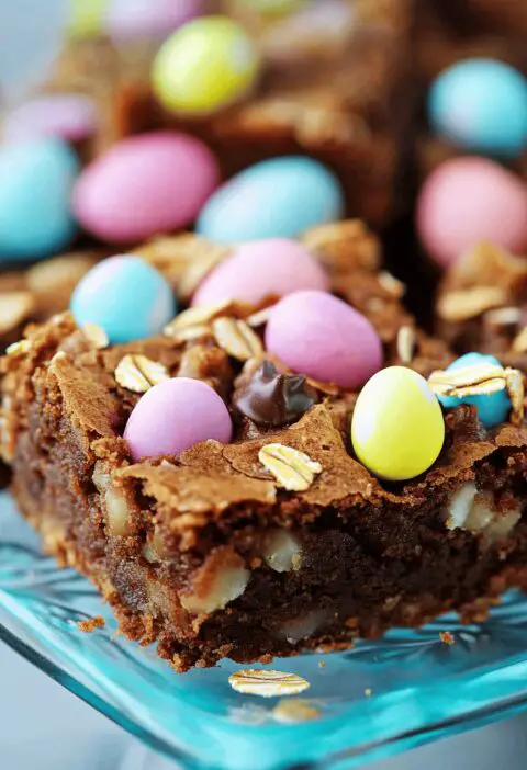 Easter Oatmeal Brownies