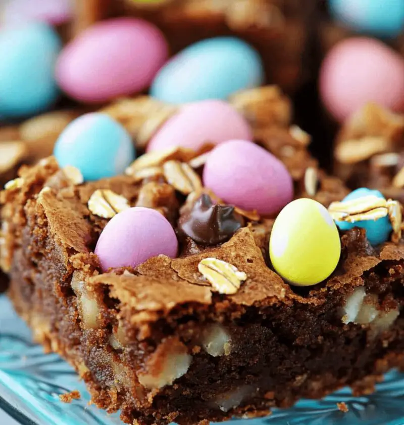 Easter Oatmeal Brownies