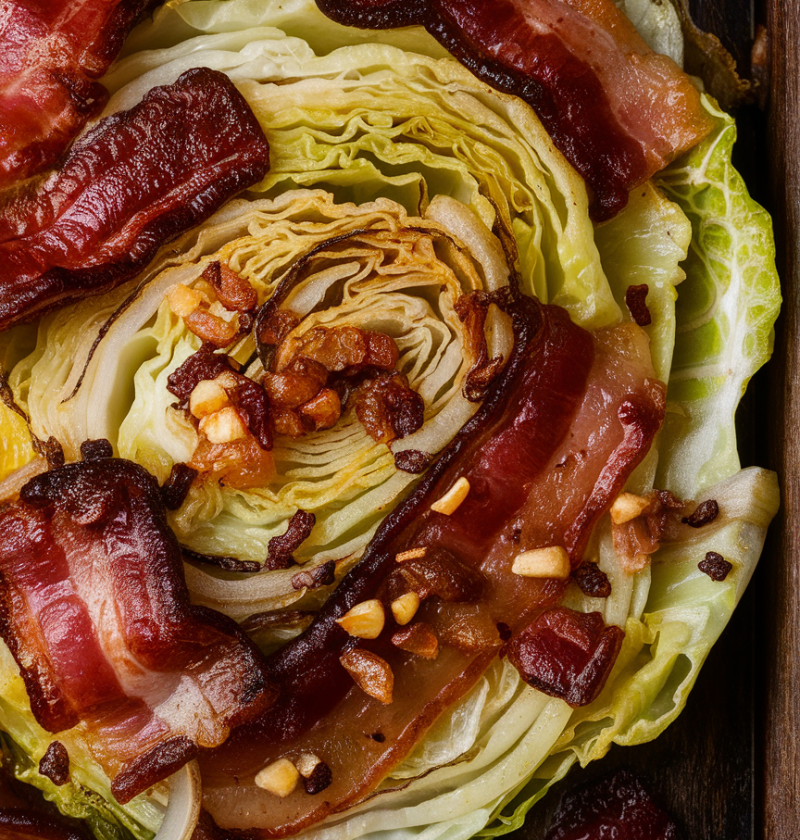 Fried Cabbage With Bacon Onion And Garlic